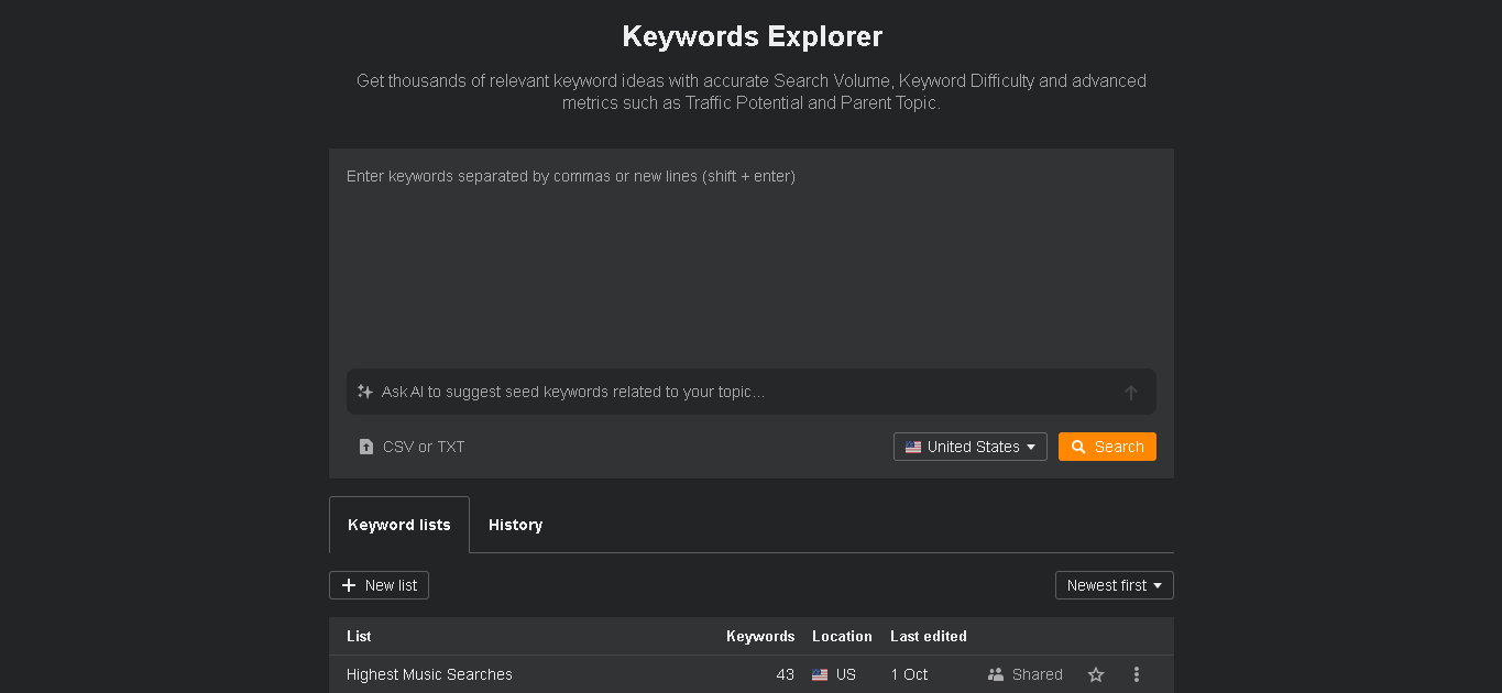 keyword research tool